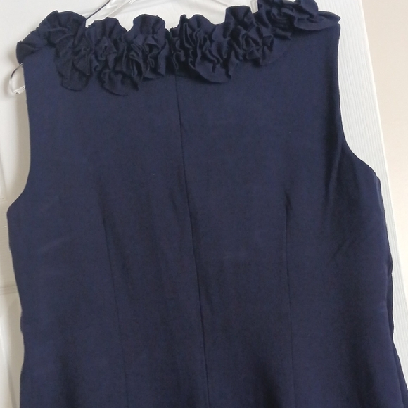 Taylor Midnight Blue Ruffle Mini Dress - Picture 11 of 16